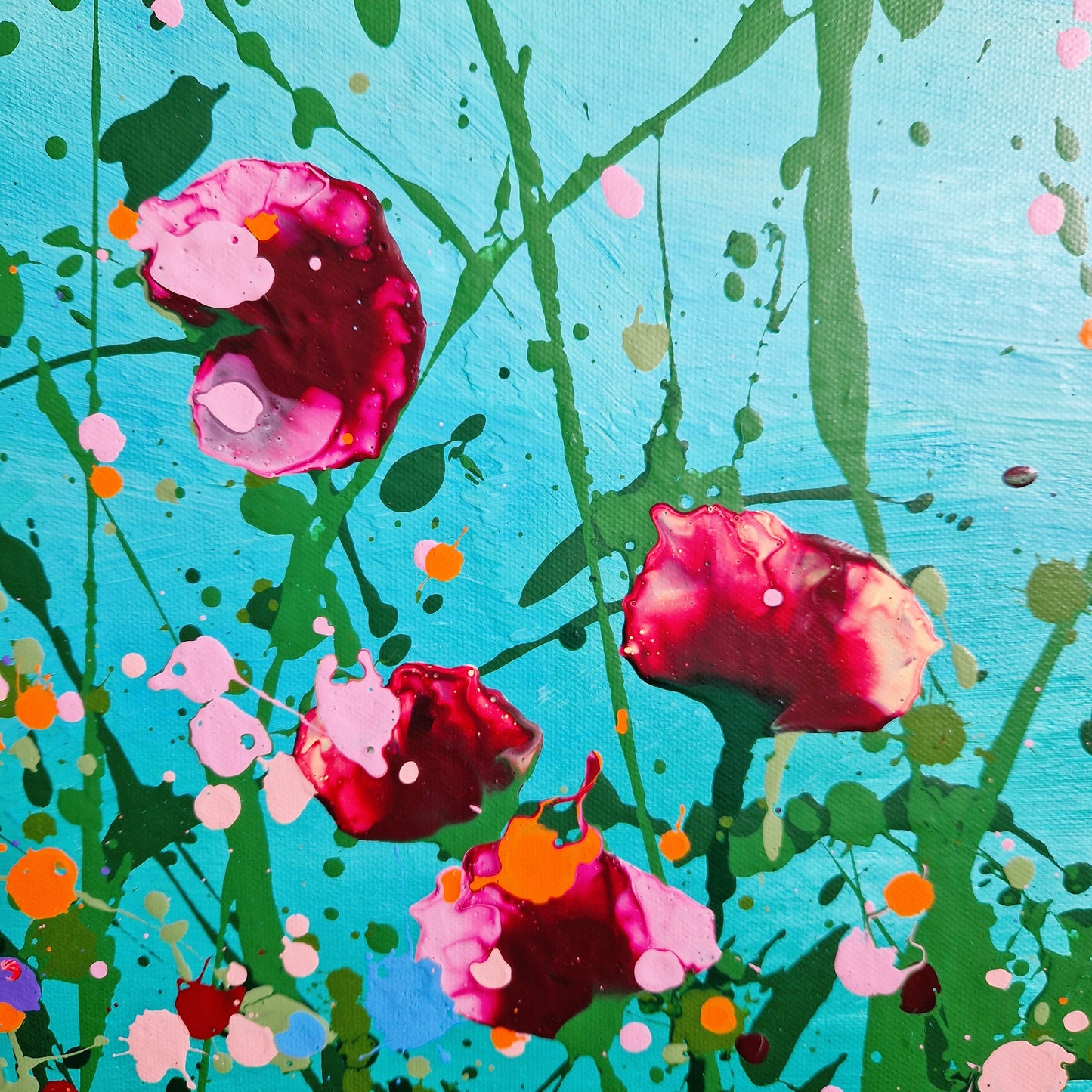 Dolce vita II- abstraktes florales Gemälde