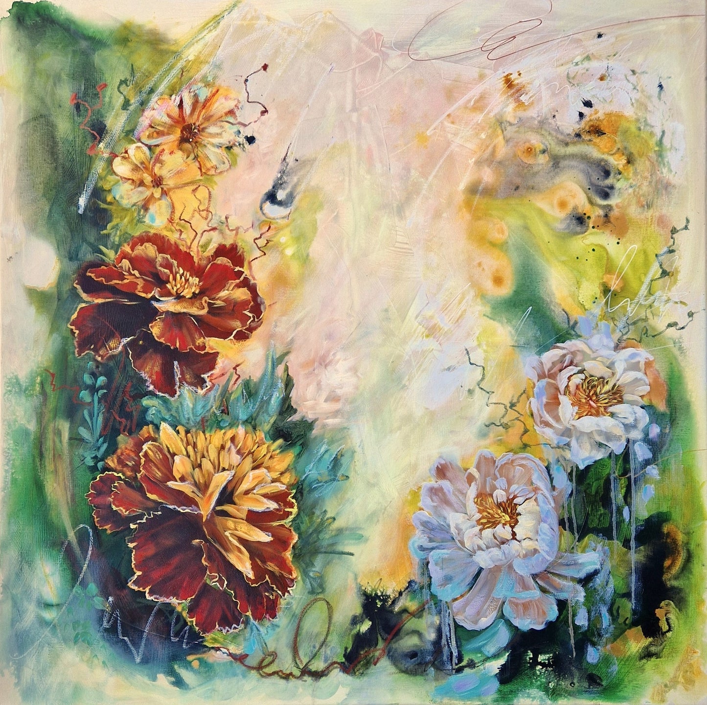 Blossom of the Moment II- Original Ölgemälde