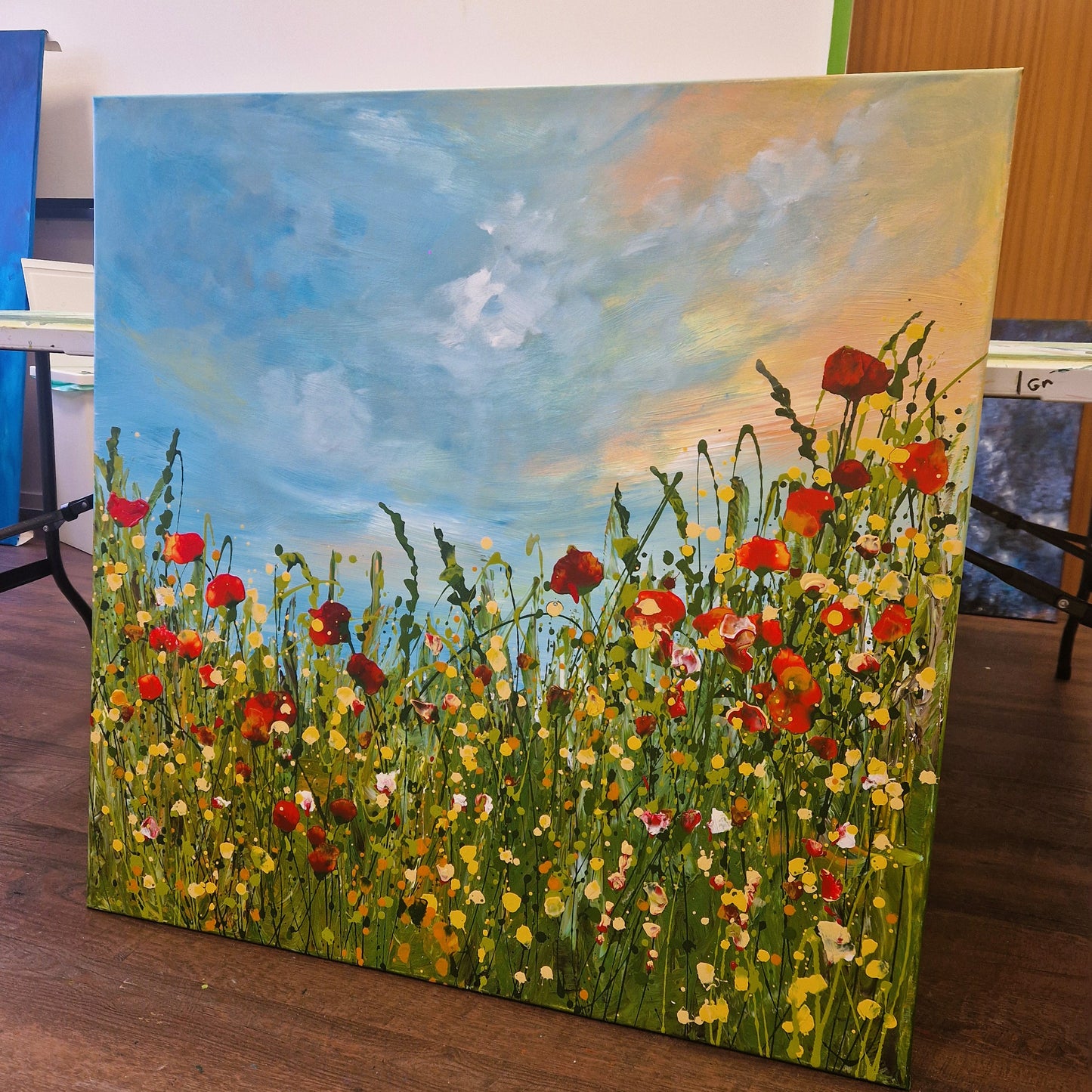 Joyful moments- abstraktes florales Gemälde