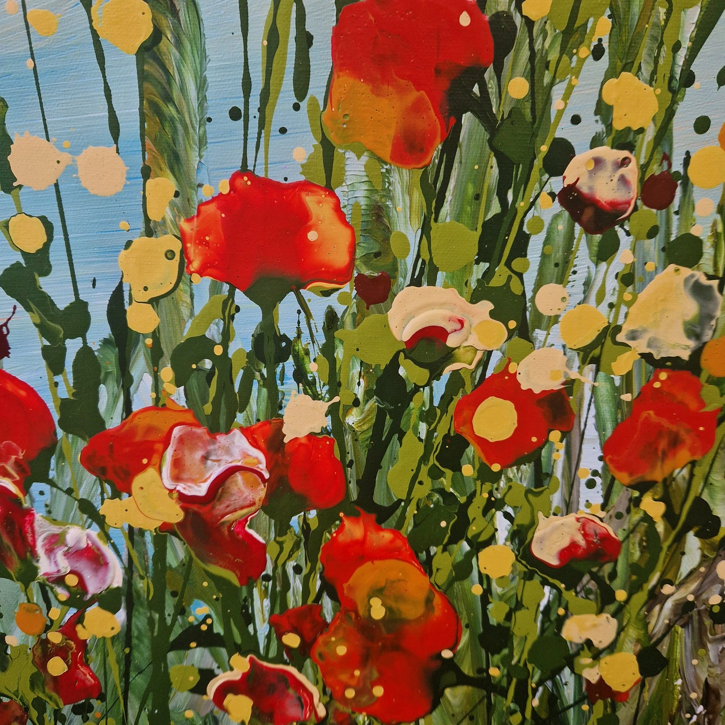 Joyful moments- abstraktes florales Gemälde