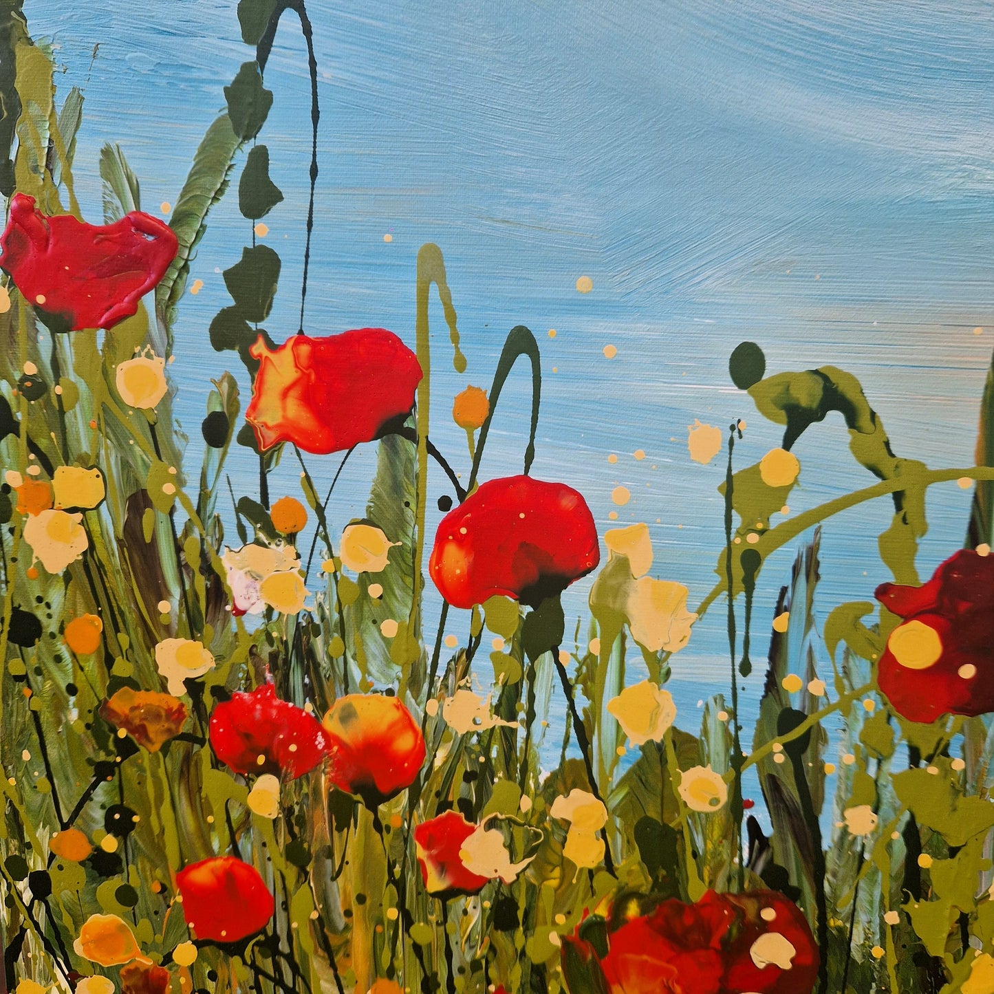 Joyful moments- abstraktes florales Gemälde