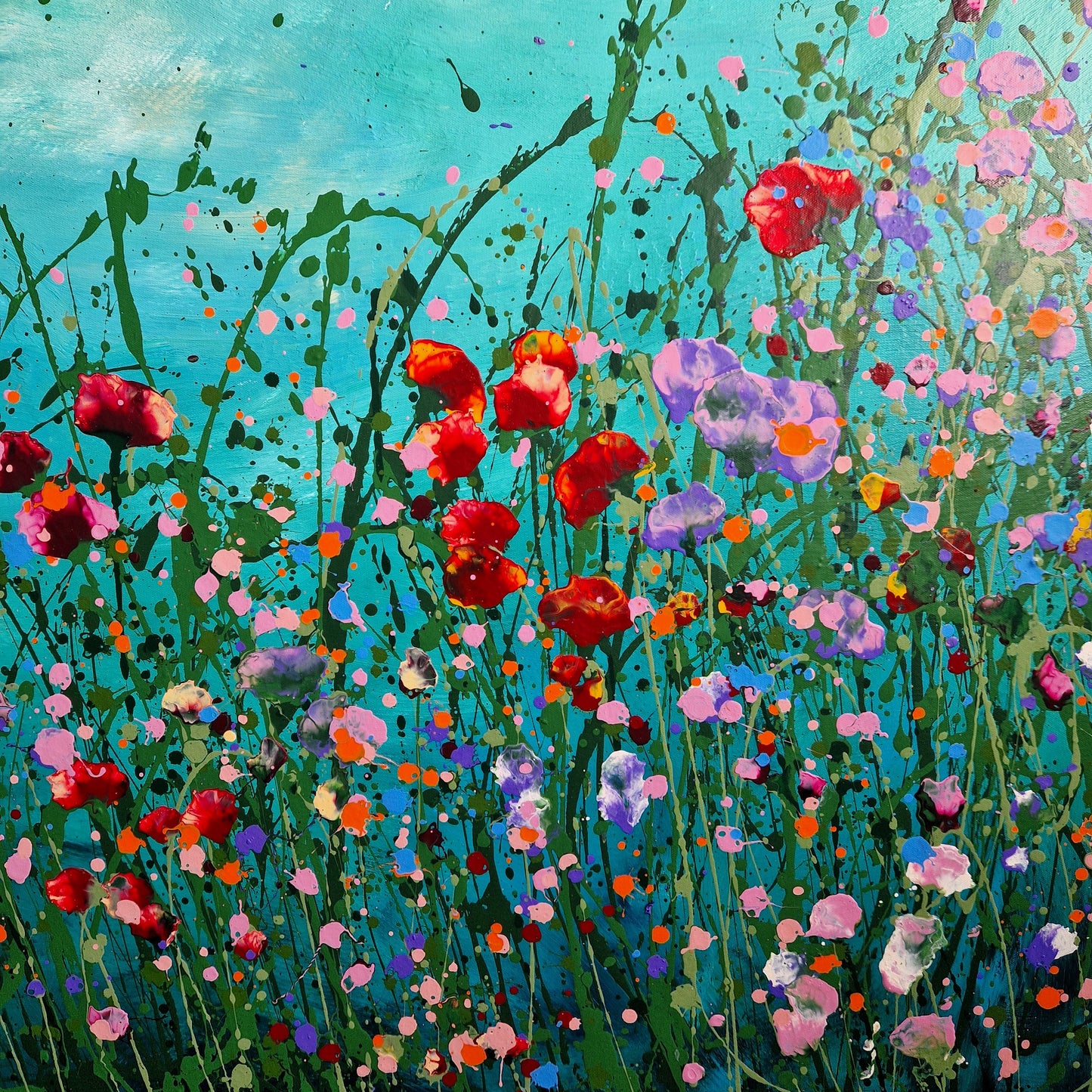 Dolce vita II- abstraktes florales Gemälde