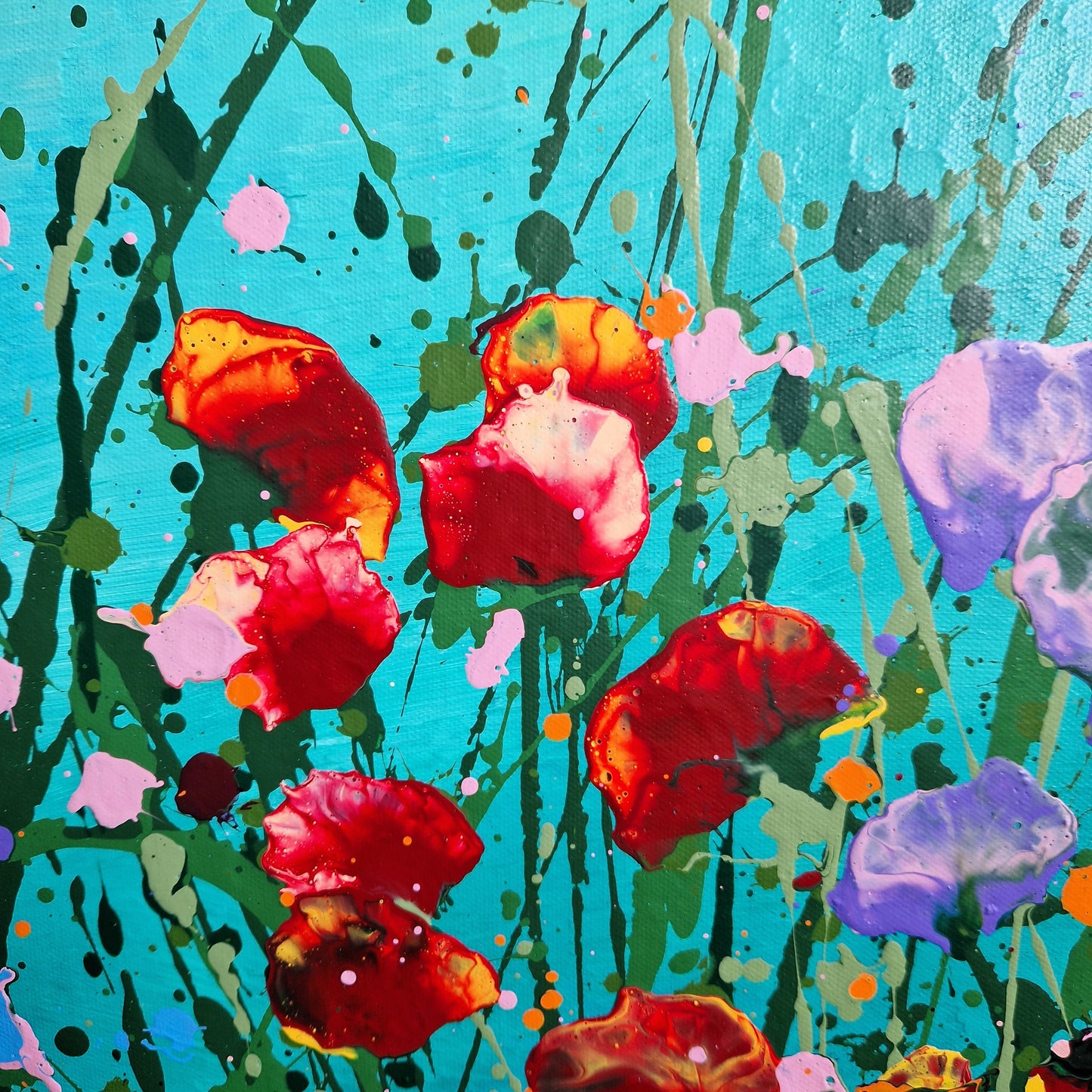 Dolce vita II- abstraktes florales Gemälde