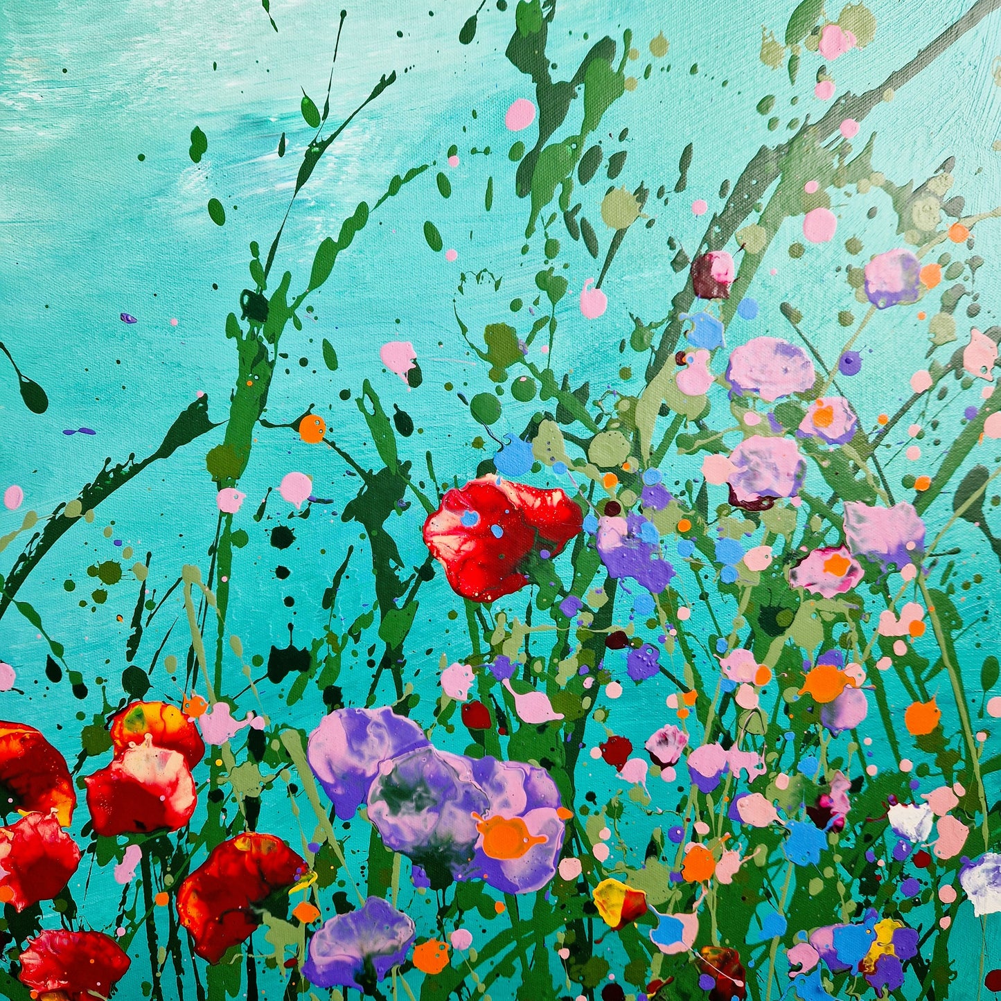 Dolce vita II- abstraktes florales Gemälde