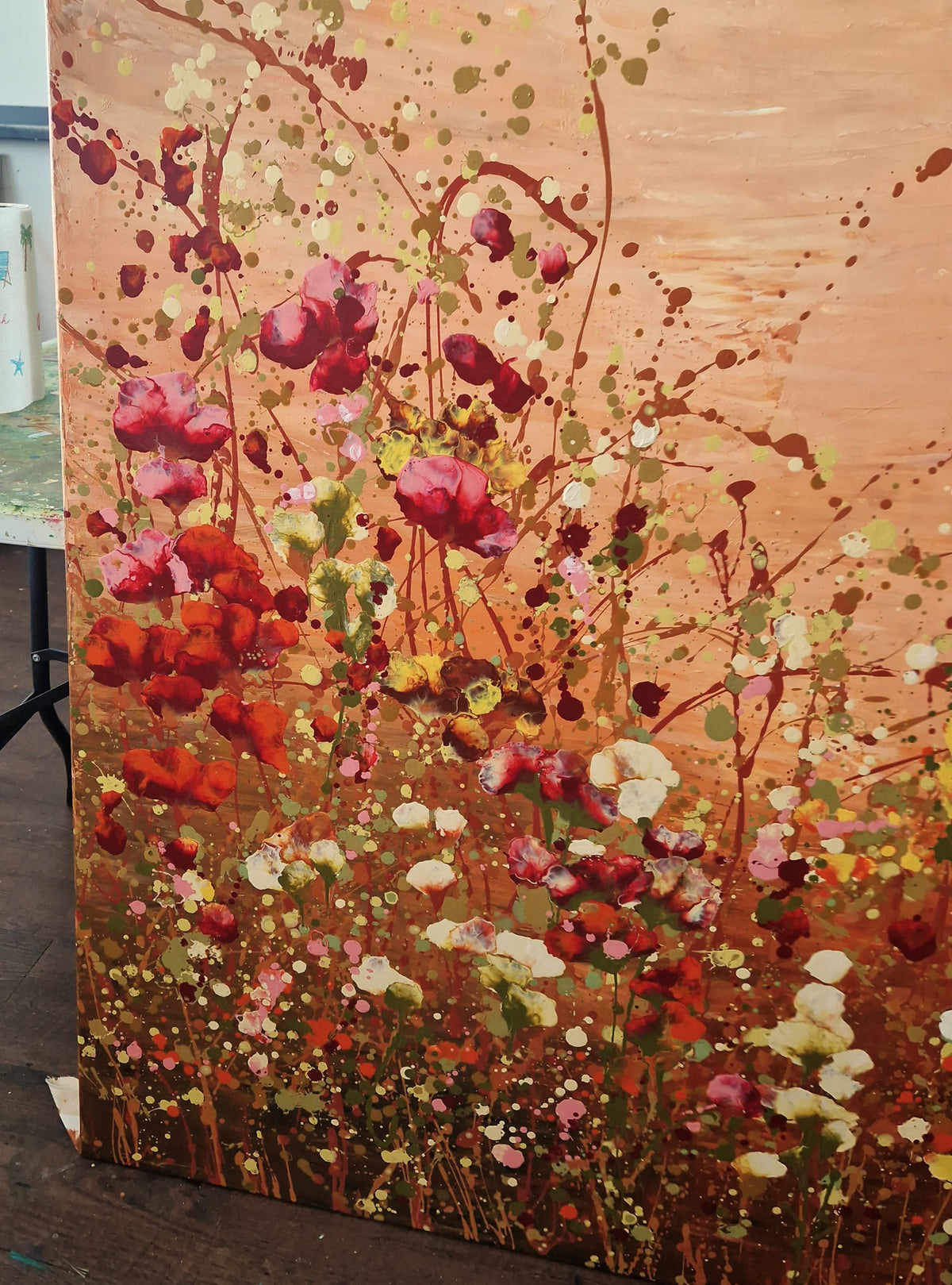 You make me wanna dance- large square floral artwork