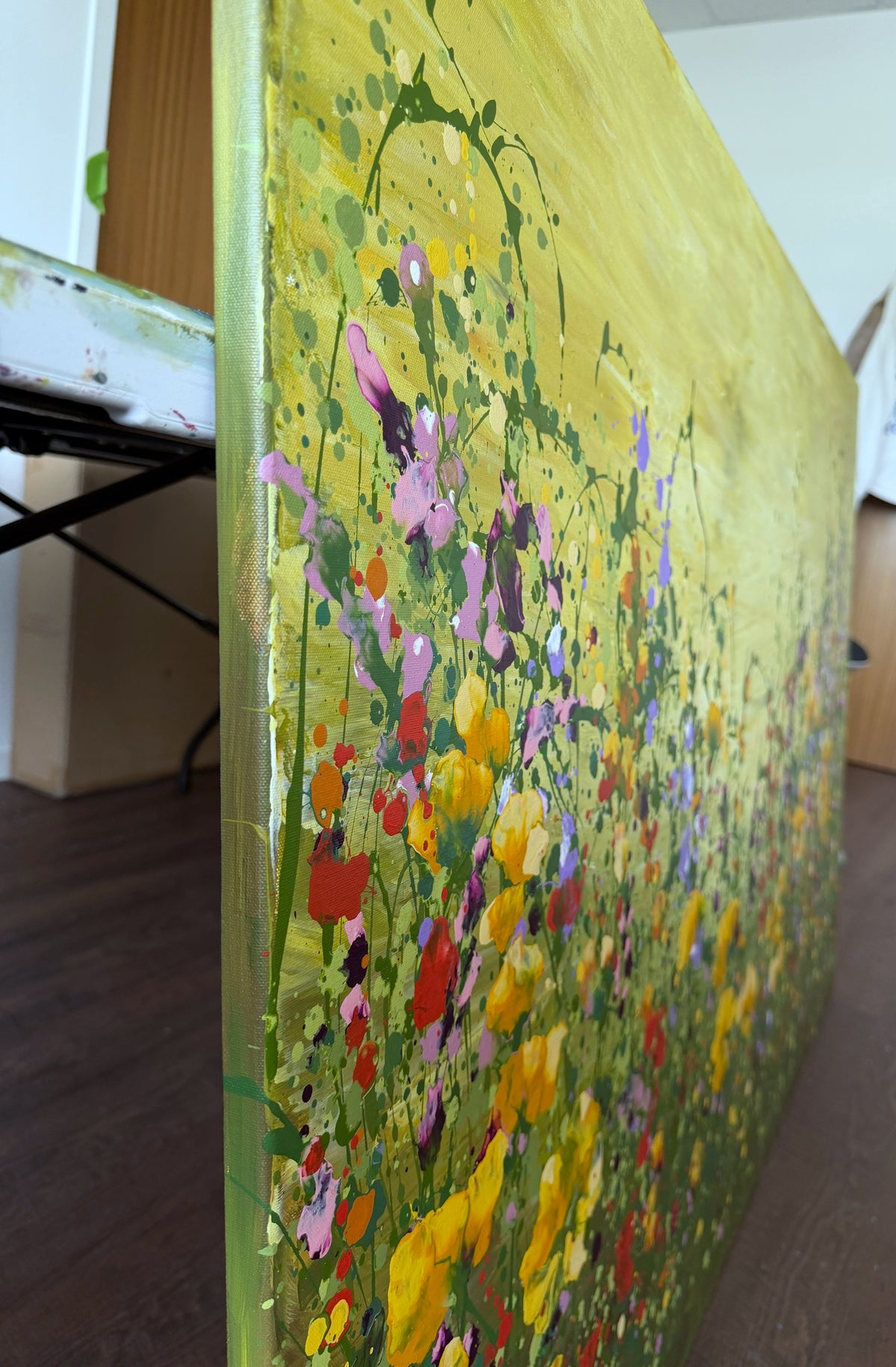 Wild flowers dance- large original floral art