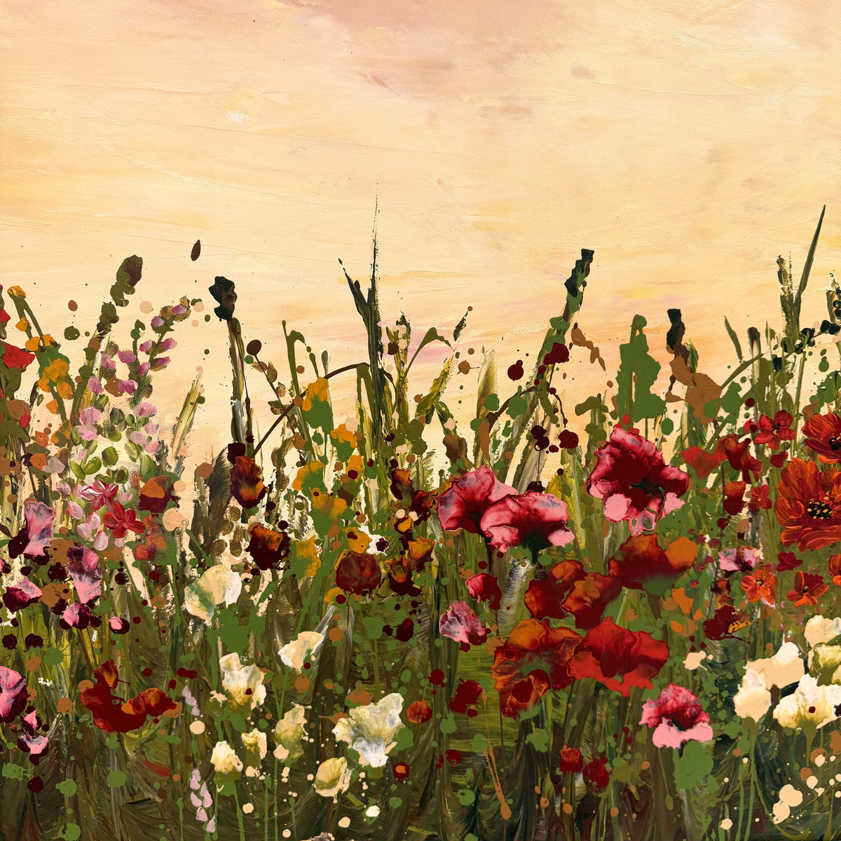 Summer Vibes- large original artwork on linen