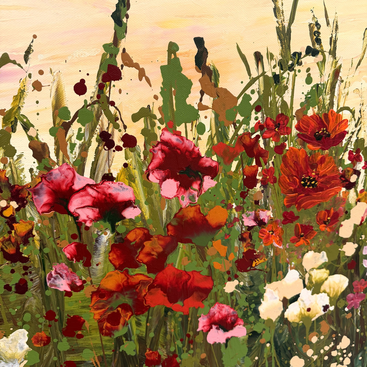 Summer Vibes- large original artwork on linen