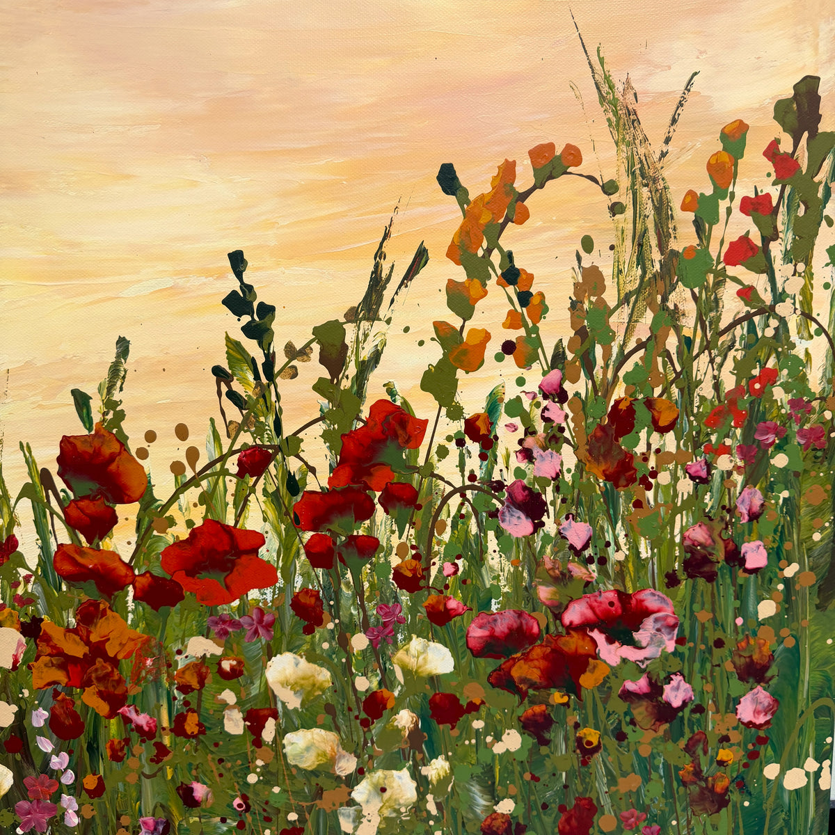 Summer Vibes- large original artwork on linen
