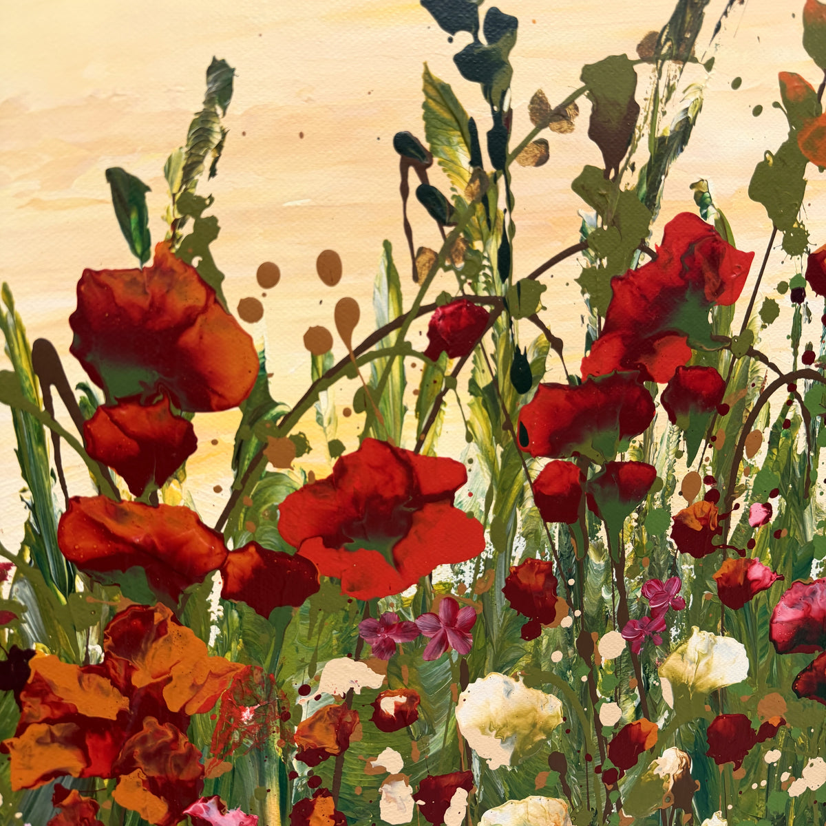 Summer Vibes- large original artwork on linen