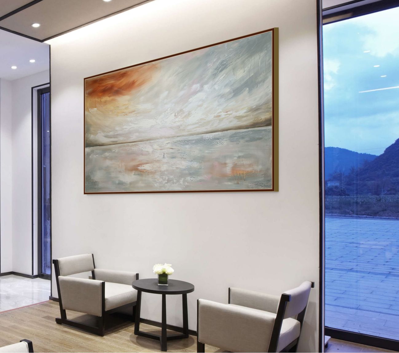 Be Still – Large Abstract Horizon Painting