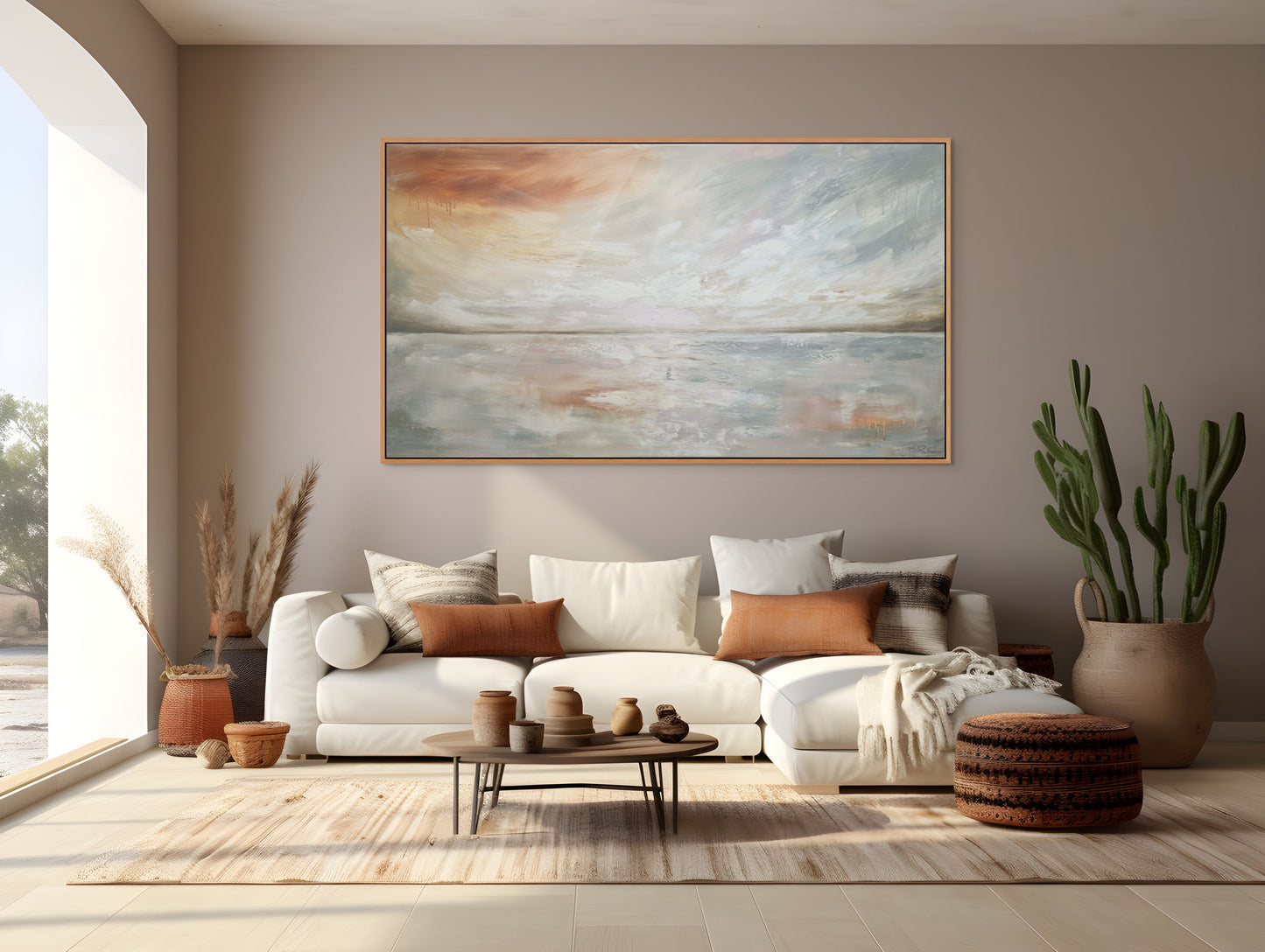 Be Still – Large Abstract Horizon Painting