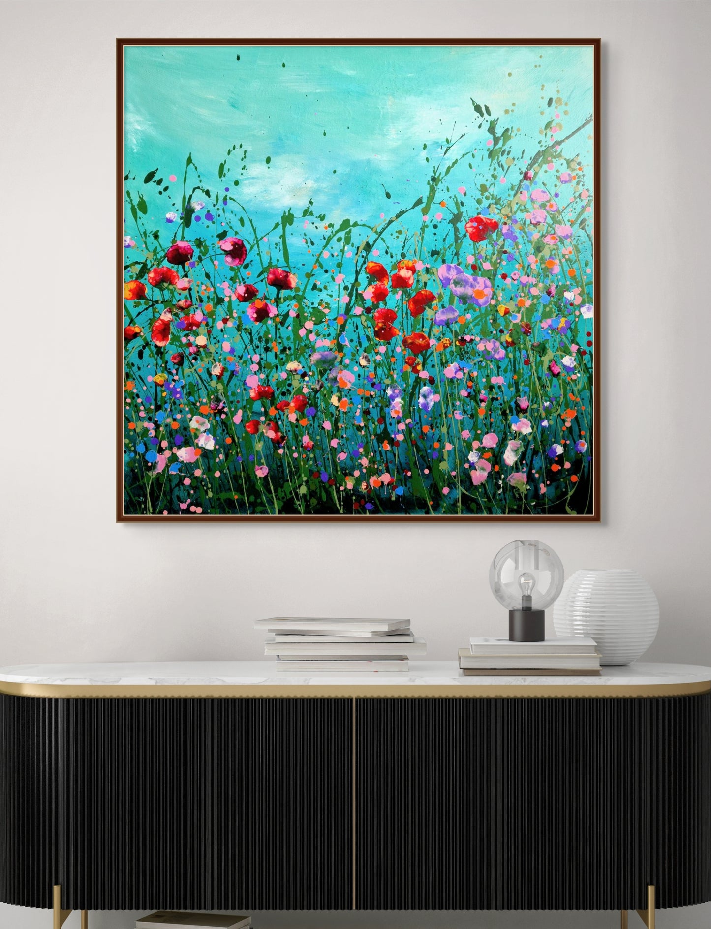 Dolce vita II- abstraktes florales Gemälde